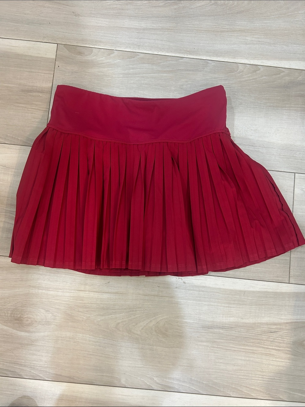 JoyLab Cherry Red Pleated Skater Skirt